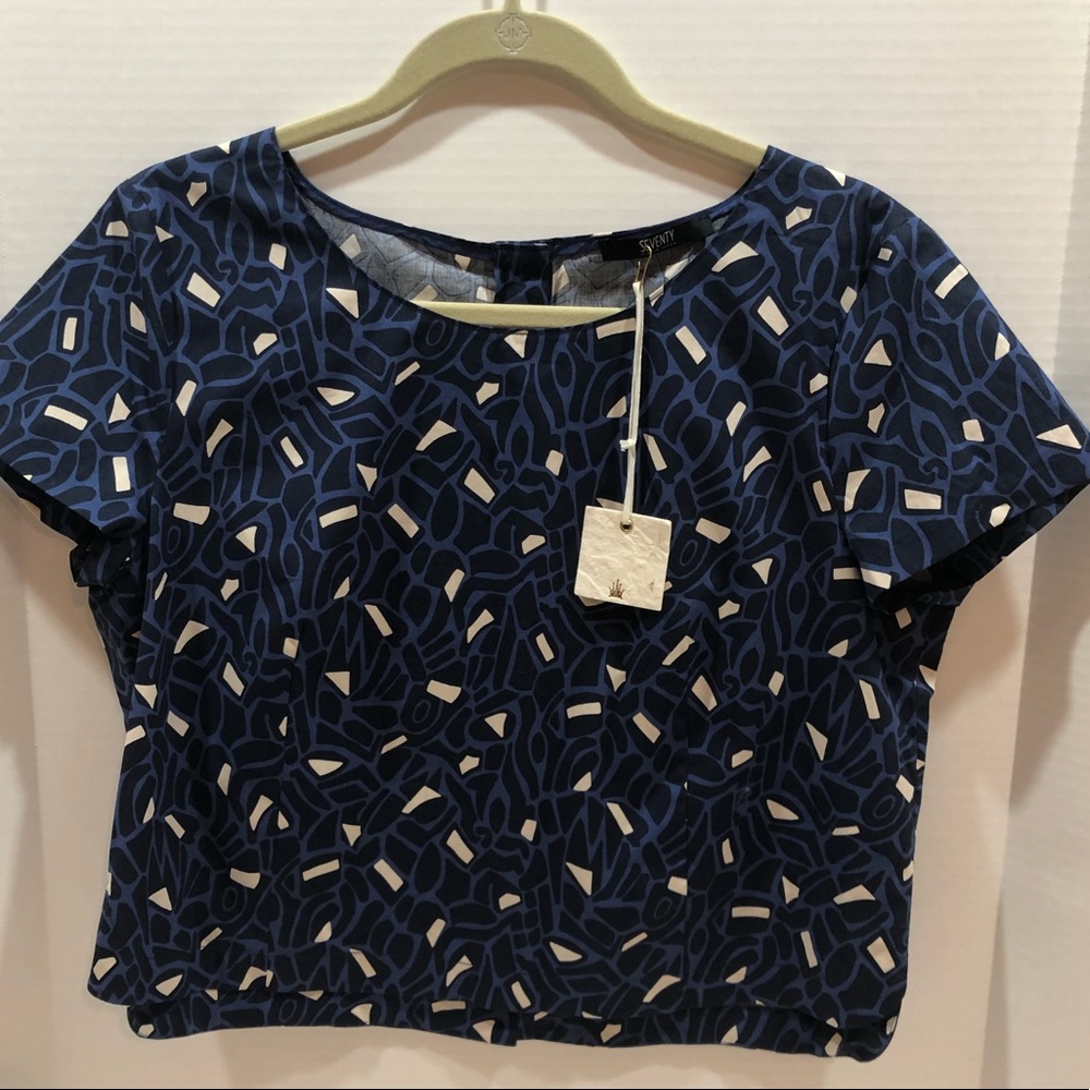 Seventy Sergio Tegon Cropped Blouse Size S/M